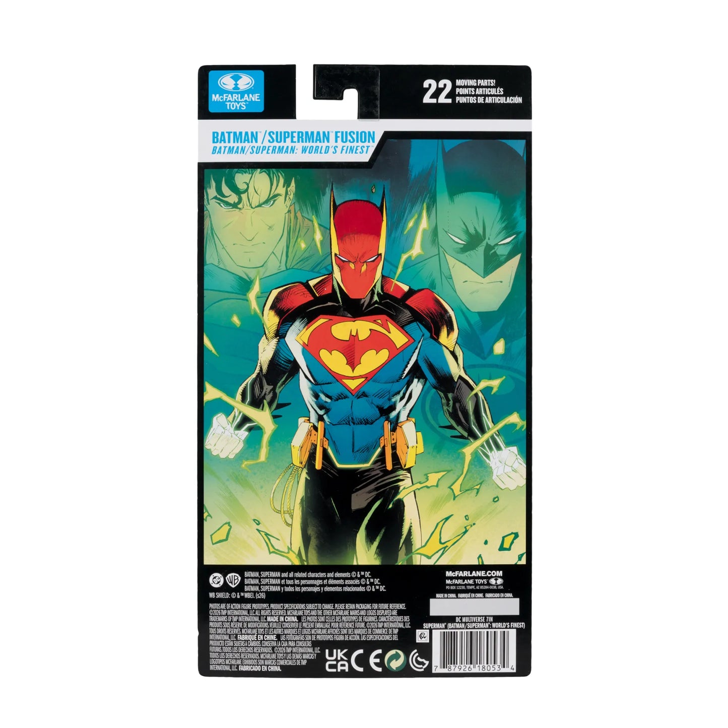 DC MULTIVERSE BATMAN-SUPERMAN WORLD'S FINEST 7INCH ACTION FIGURE