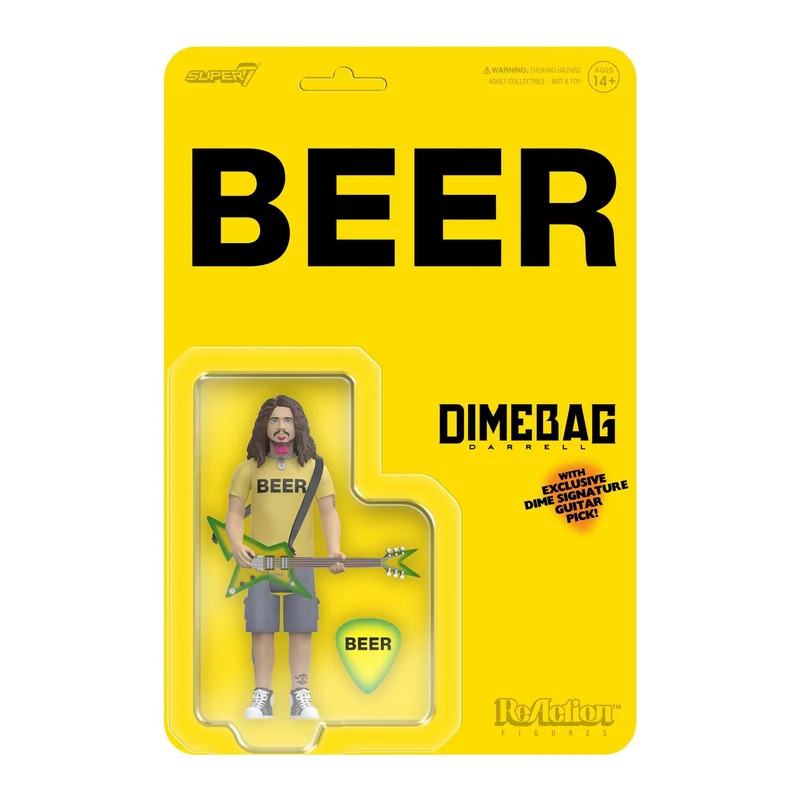 DIMEBAG DARRELL BEER SHIRT REACTION FIGURE