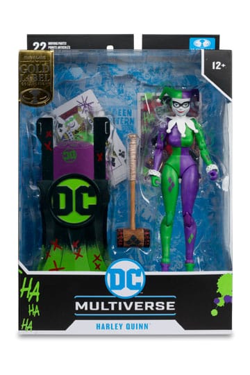 Harley Quinn Jokerizzata DC Multiverse Action Figure Classic(Gold Label) 18 cm