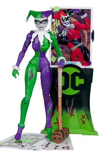 Harley Quinn Jokerizzata DC Multiverse Action Figure Classic(Gold Label) 18 cm
