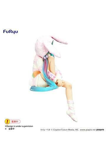 Statua di Hatsune Miku con cappuccio e orecchie da coniglio, pigiama, 14 cm