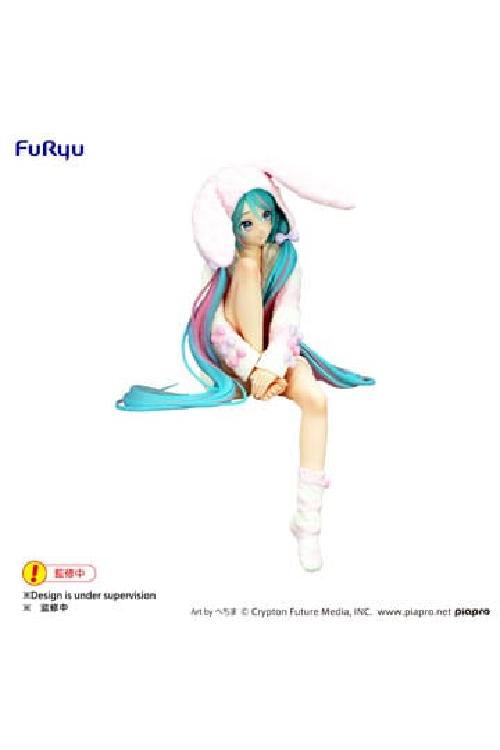 Statua di Hatsune Miku con cappuccio e orecchie da coniglio, pigiama, 14 cm