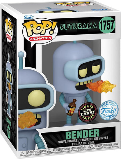 Futurama Funko Pop Bender 9 cm(Limited Glow Chase Edition) (Special Edition)