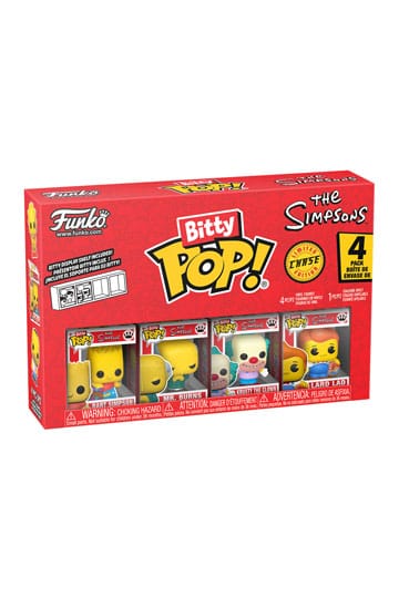 The Simpsons Bitty POP! Confezione da 4 personaggi in vinile Serie 1 2 cm