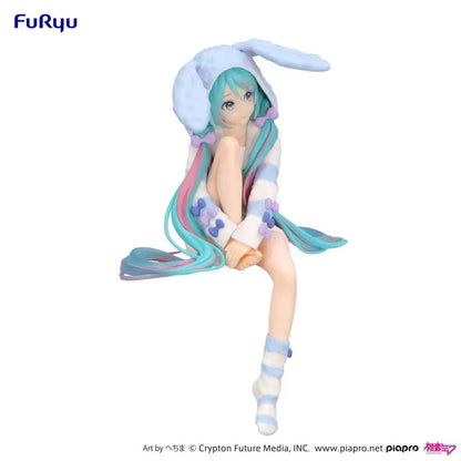 HATSUNE MIKU RABBIT EAR HOOD PAJAMA BLUE NOODLE STOPPER FIG