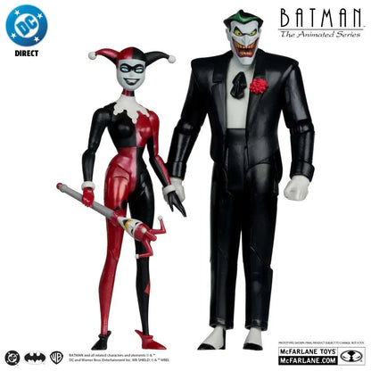 DC DIRECT BATMAN ANIMATED COMIC HARLEY &amp;  JOKER MAD LOVE AF 2-PK