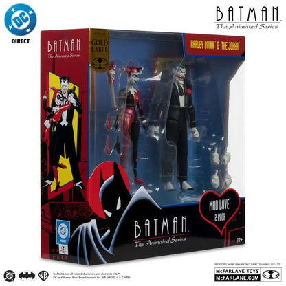 DC DIRECT BATMAN ANIMATED COMIC HARLEY &amp;  JOKER MAD LOVE AF 2-PK