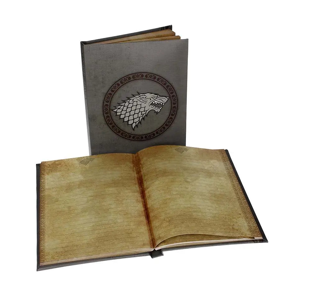 GAME OF THRONES STARK NOTEBOOK W/ LIGHT