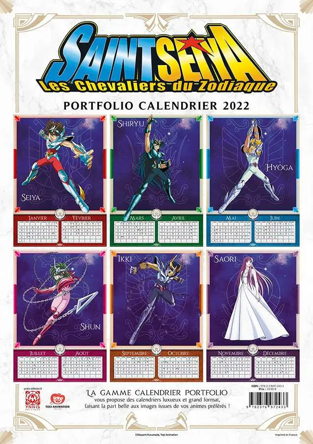SAINT SEIYA PORTFOLIO CALENDAR 2022