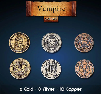 VAMPIRE METAL COINS SET (24)