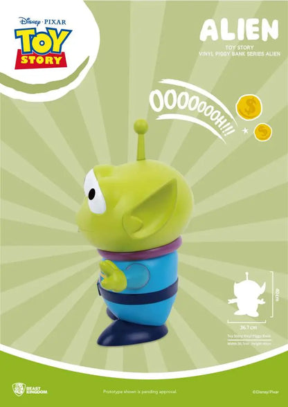 TOY STORY LARGE VINYL PIGGY BANK ALIEN