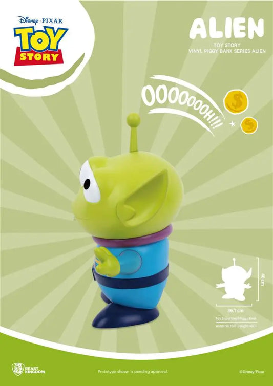 TOY STORY LARGE VINYL PIGGY BANK ALIEN