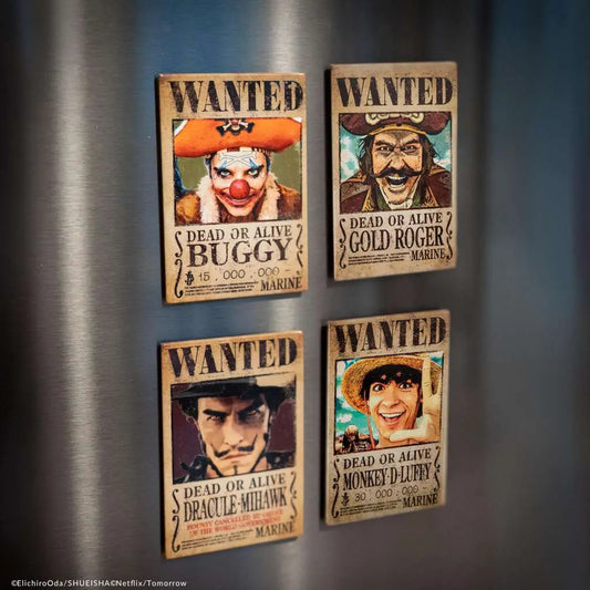 ONE PIECE WANTED MAGNET SET (4)