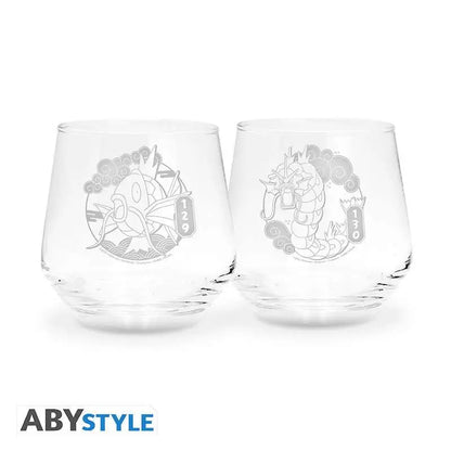 POKEMON MAGIKARP &amp; GYARADOS GLASS SET (2)