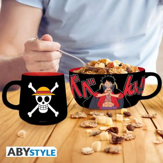 ONE PIECE LUFFY BREAKFAST SET MUG &amp; BOWL