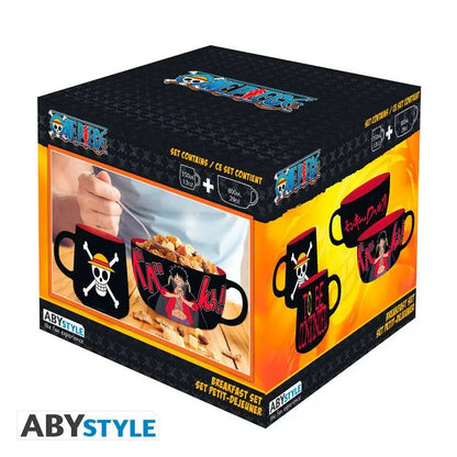 ONE PIECE LUFFY BREAKFAST SET MUG &amp; BOWL