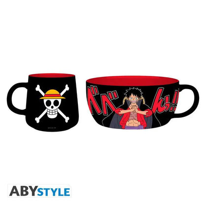 ONE PIECE LUFFY BREAKFAST SET MUG &amp; BOWL