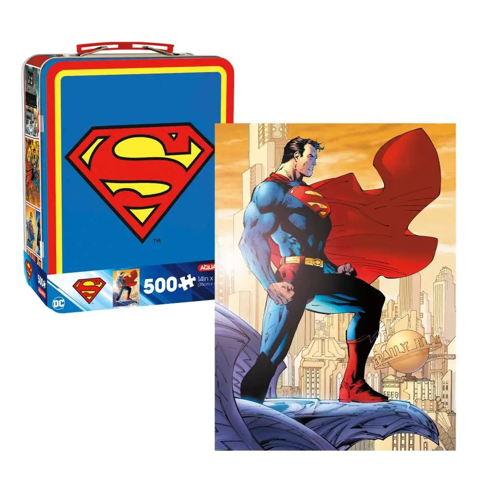 DC COMICS SUPERMAN 500 PCS JIGSAW PUZZLE &amp; FUN BOX SET
