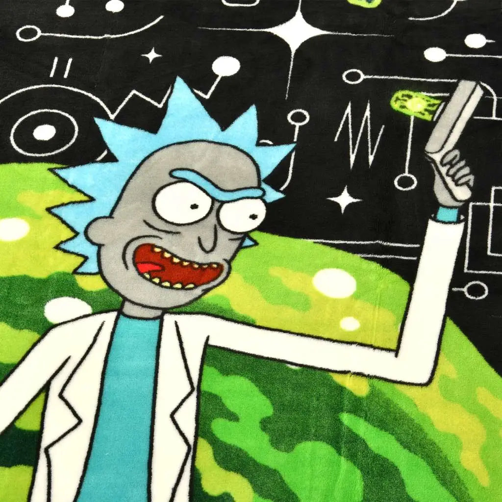 RICK &amp; MORTY PORTAL COZY BLANKET
