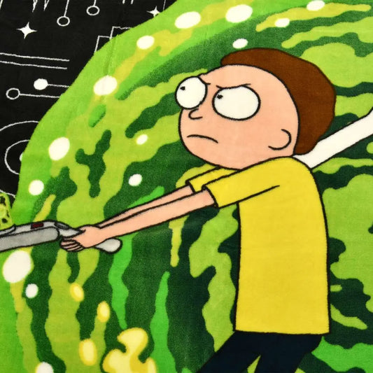 RICK &amp; MORTY PORTAL COZY BLANKET