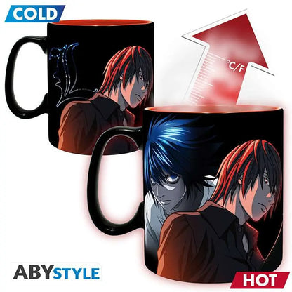 DEATH NOTE L &amp; LIGHT MUG HEAT CHANGE