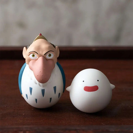 THE BOY AND THE HERON HERON &amp; WARAWARA TWO PACK ROLY POLY FIGURINE
