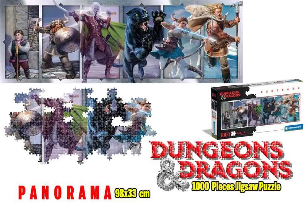 Dungeons &amp; Dragons Puzzle Collection - Companions Of The Hall - Panorama Jigsaw Puzzle 1000 Pcs