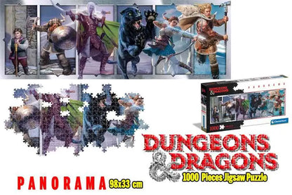 Dungeons &amp; Dragons Puzzle Collection - Companions Of The Hall - Panorama Jigsaw Puzzle 1000 Pcs