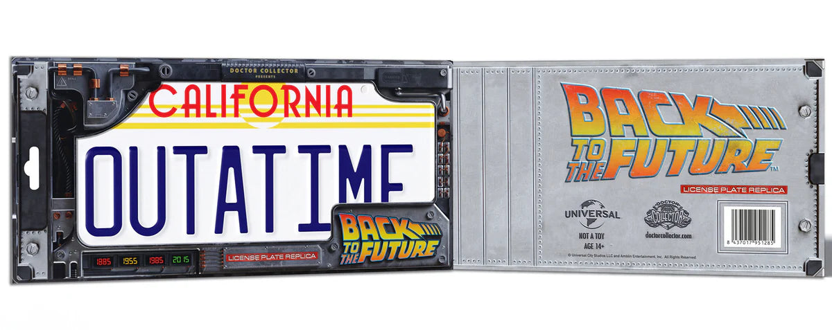 BTTF OUTATIME LICENCE PLATE