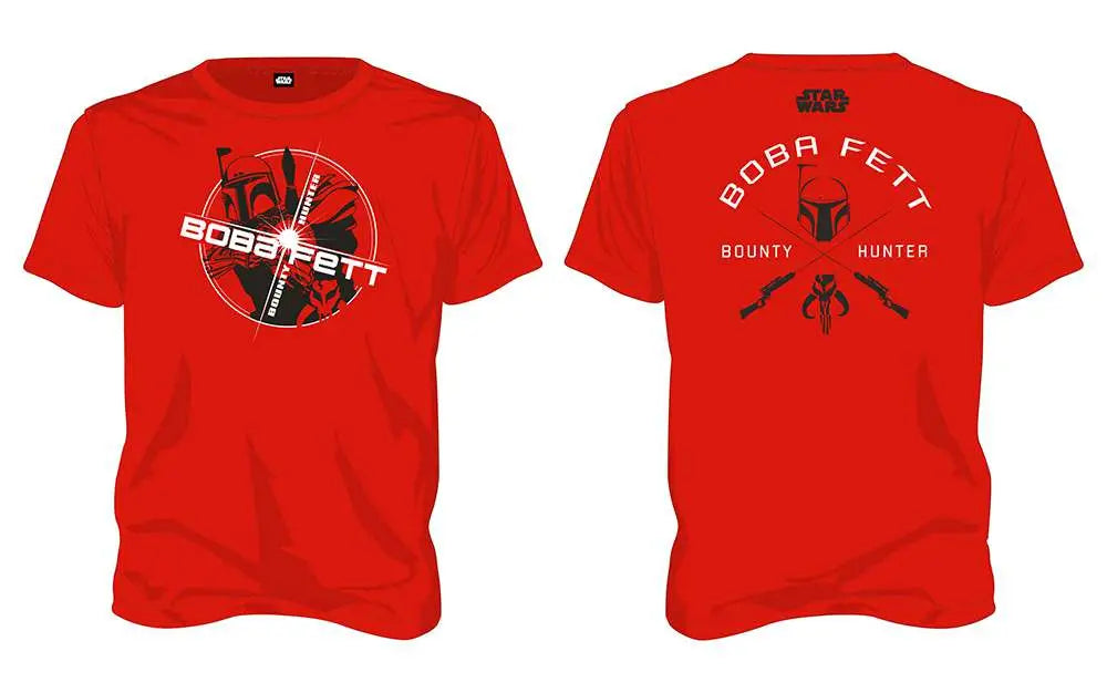 T/S SW BOBA FETT BOUNTY HUNTER RED MEN - L