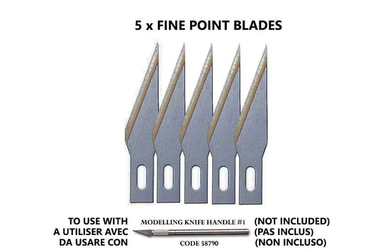 FINE POINT BLADES (5) FOR NO.1 HANDLE