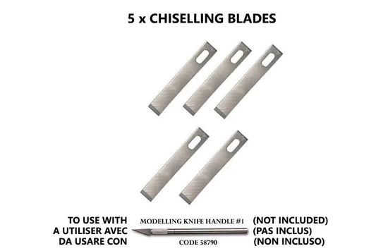 CHISELLING BLADES (5) FOR NO.1 HANDLE
