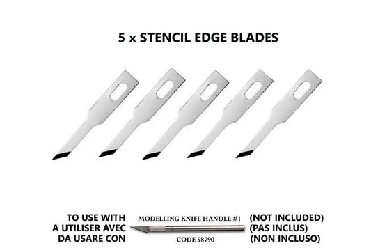 STENCIL EDGE BLADES (5) FOR NO.1 HANDLE