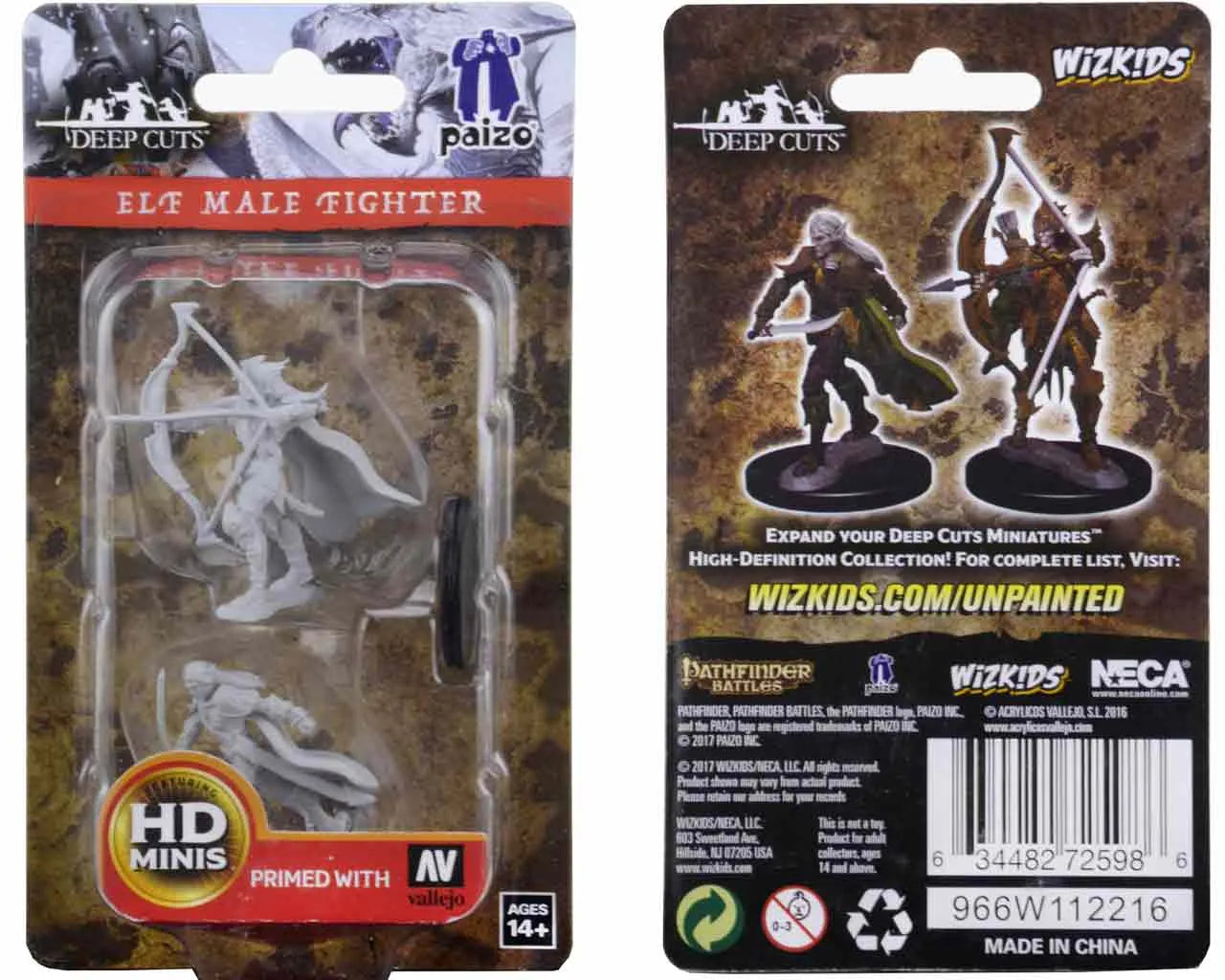 PATHFINDER DEEP CUT UNPAINTED MINIATURES - ELF MALE FIGHTER