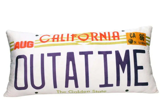 BTTF OUT A TIME RECTANGULAR CUSHION