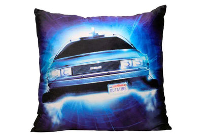 BTTF DELOREAN ROADS SQUARE CUSHION