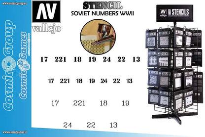 STENCIL STAFV003 SOVIET NUMBERS WWII