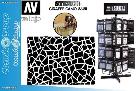 STENCIL STCAM003 GIRAFFE CAMO WWII
