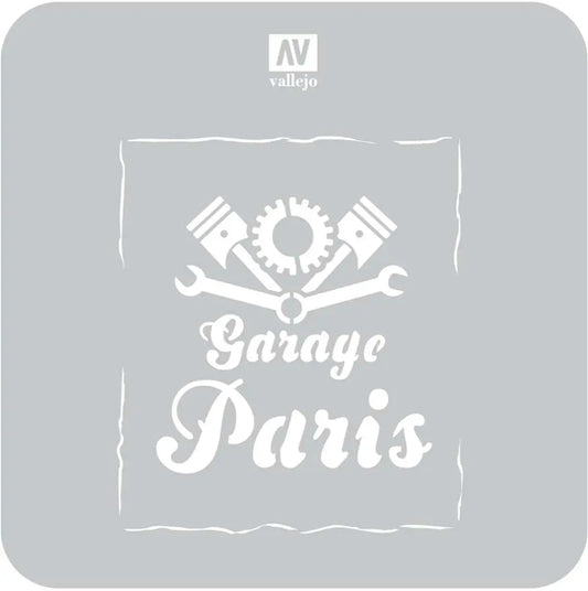 STENCIL STLET001 VINTAGE GARAGE SIGN 125