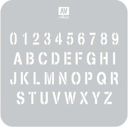 STENCIL STLET002 STAMP FONT