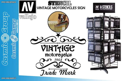 STENCIL STLET005 VINTAGE MOTORCYCLES SIG