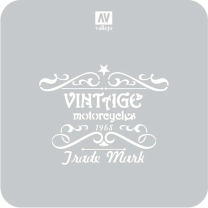 STENCIL STLET005 VINTAGE MOTORCYCLES SIG