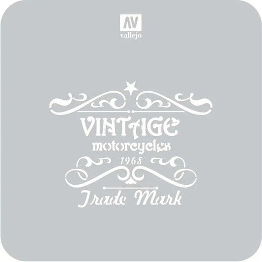 STENCIL STLET005 VINTAGE MOTORCYCLES SIG