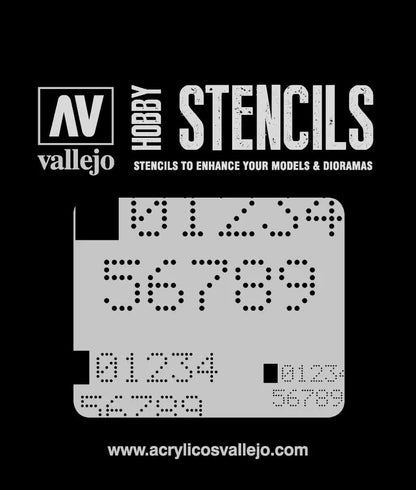 STENCIL STSF004 DIGITAL NUMBERS
