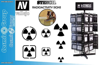 STENCIL STSF005 RADIOACTIVITY SIGNS