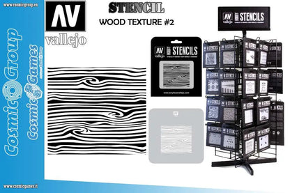 STENCIL STTX007 WOOD TEXTURE # 2