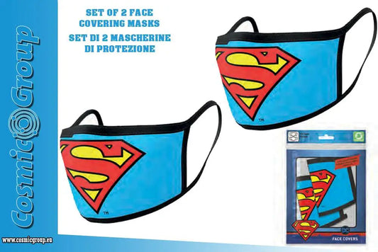 SUPERMAN LOGO FACE DC COVER.MASK SET(2)
