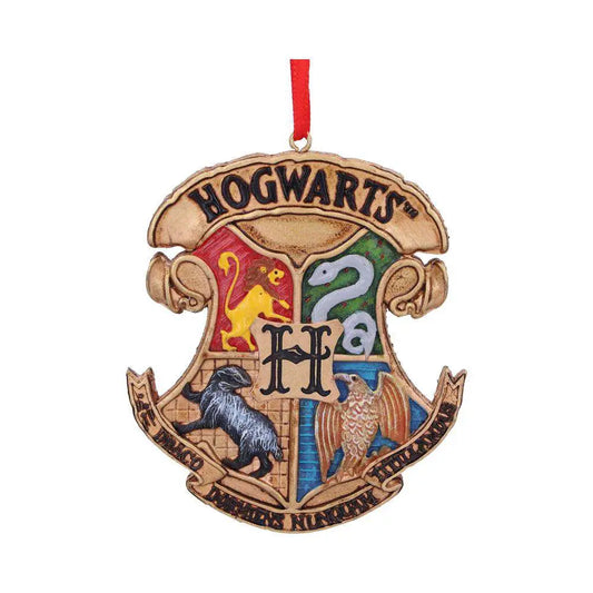 HARRY POTTER HOGWARTS CREST HANGING ORNAMENT