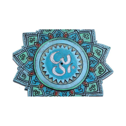 INCENSE BURNER OM SACRED SOUND SET 4