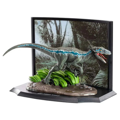 JURASSIC PARK VELOCIRAPTOR BLUE DIORAMA